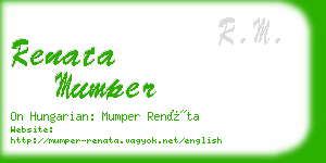 renata mumper business card